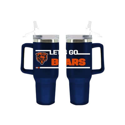Chicago Bears The Memory Company 40oz. Stainless Steel Team Color Tumbler with Flip Straw
