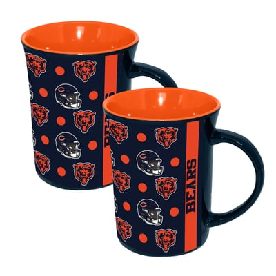 Chicago Bears The Memory Company Two-Pack 15oz. Line Up Ceramic Mugs