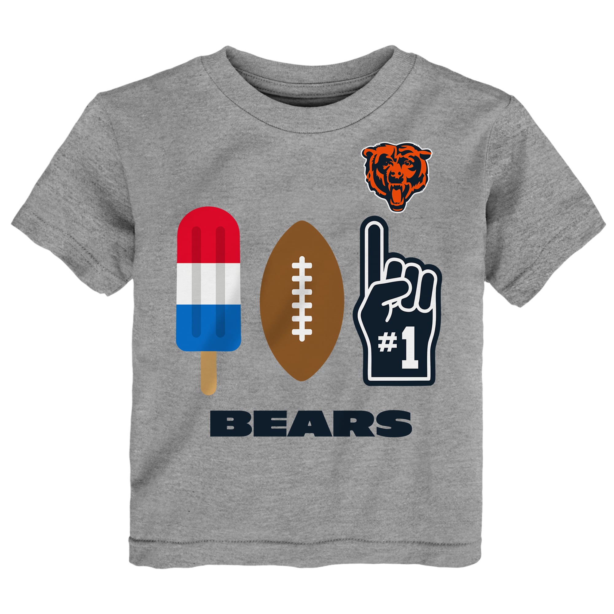 Toddler Heather Gray Chicago Bears Americana Pop T-Shirt