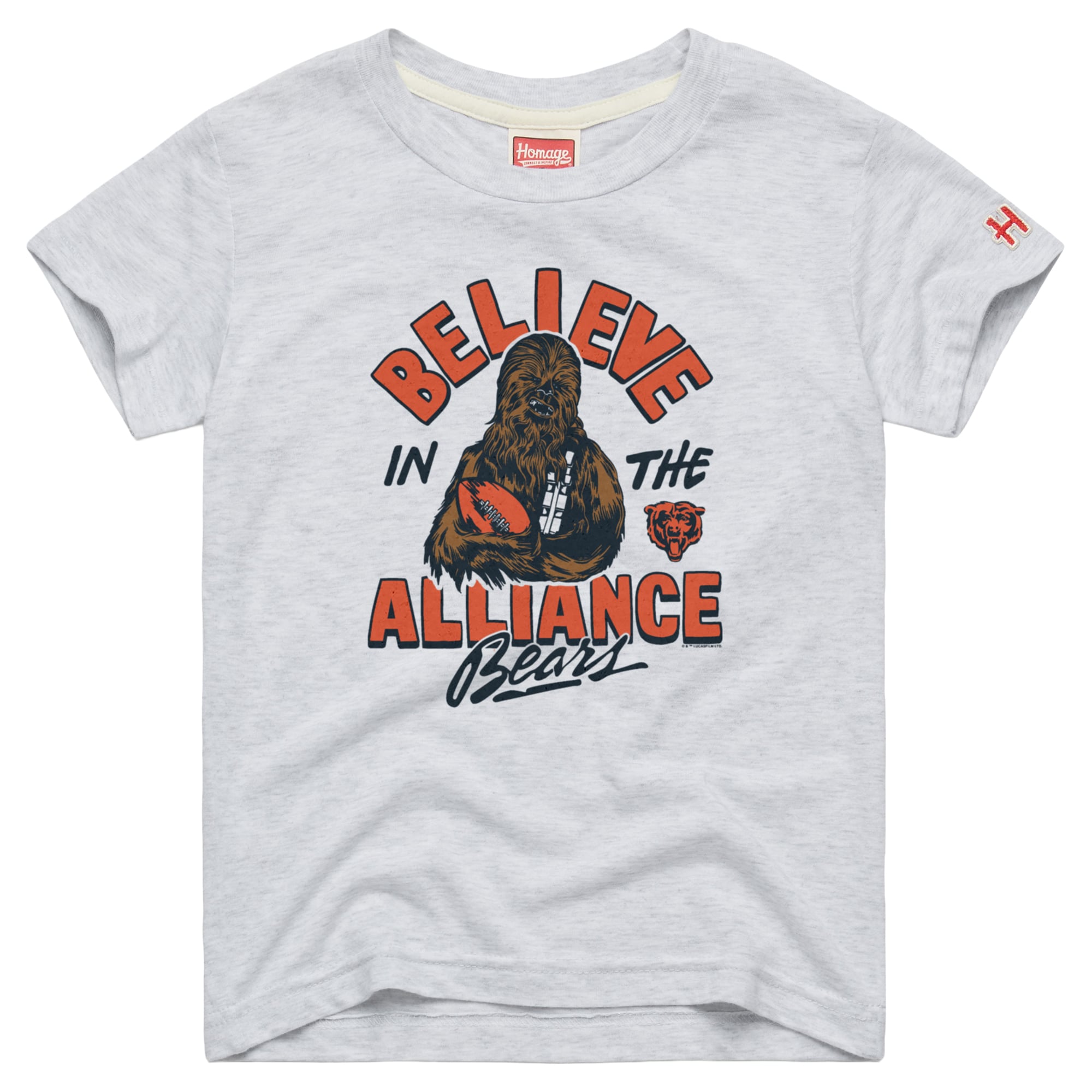 T-shirt pour tout-petit Hommage Ash Chicago Bears NFL x Star Wars Côté Lumineux Tri-Blend