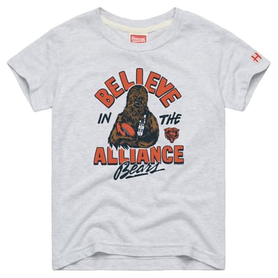  Chicago Bears Homage Toddler NFL x Star Wars Light Side Tri-Blend T-Shirt - Ash