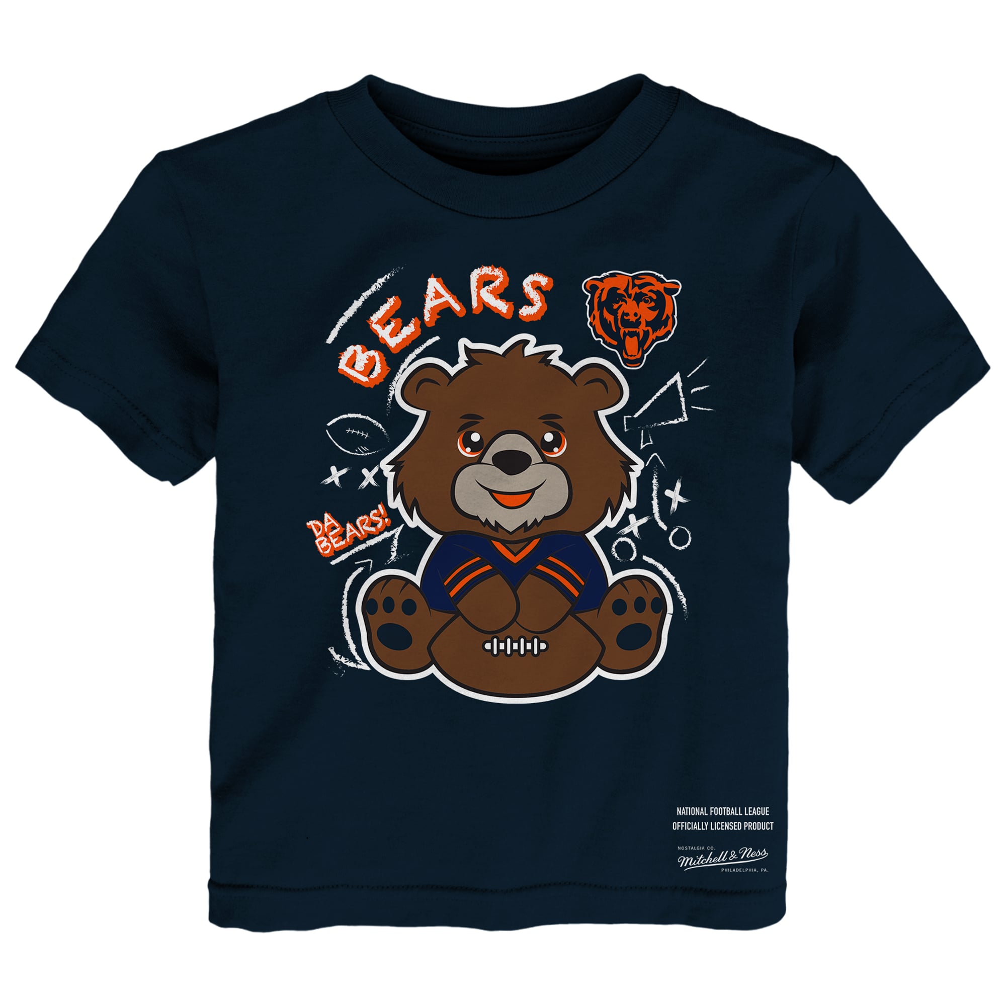 Toddler Mitchell & Ness Navy/Gray Chicago Bears Two-Pack Sketched Up T-Shirt Set