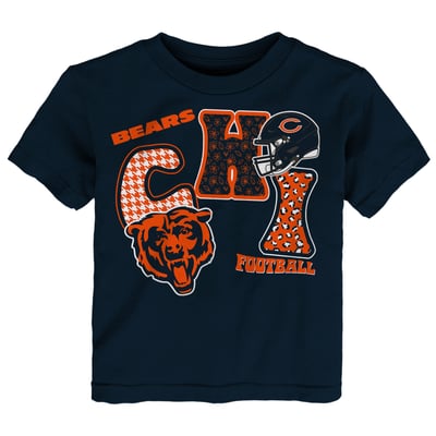Chicago Bears Outerstuff Toddler Team Quilt Boxy T-Shirt - Navy