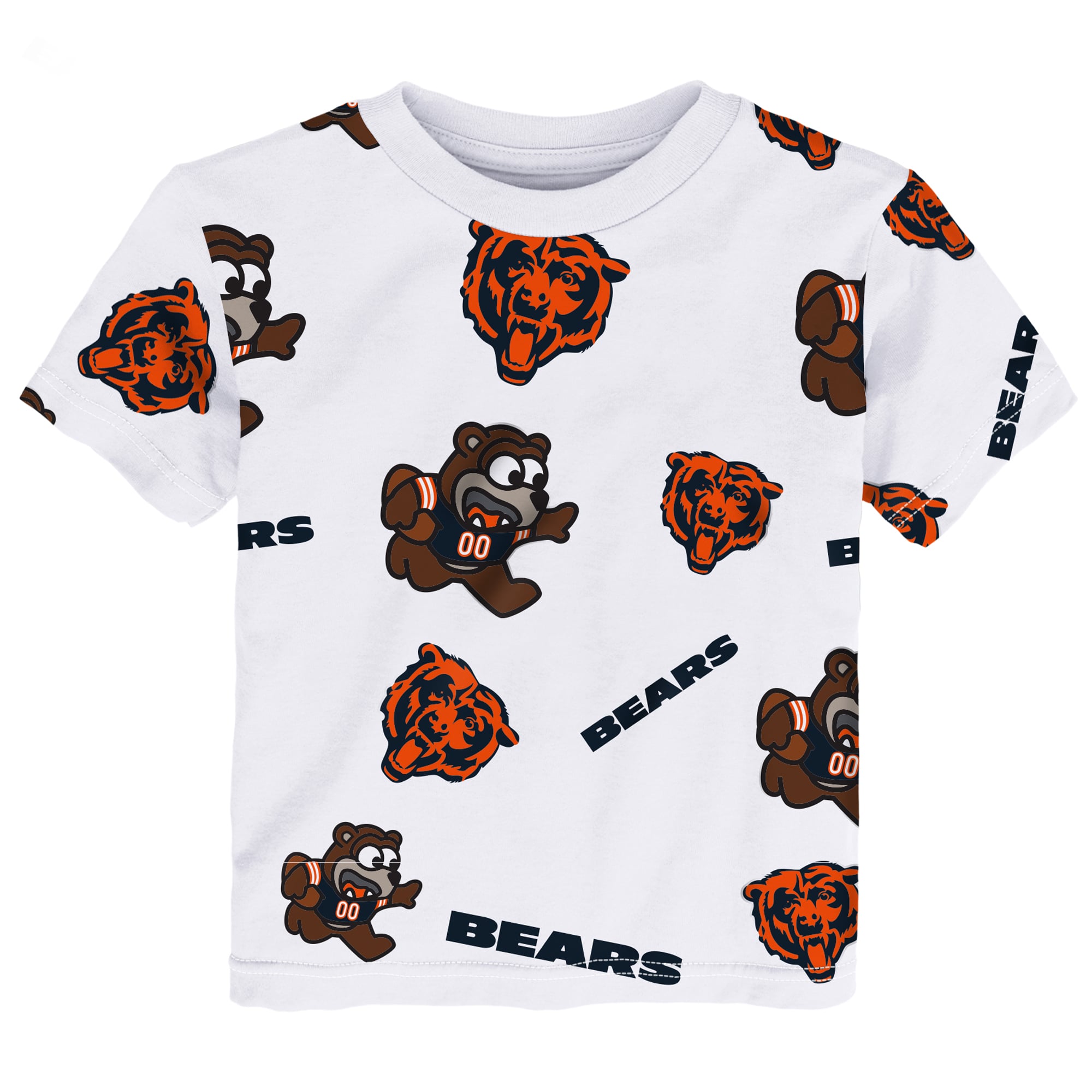 T-shirt de jeu Outerstuff blanc pour tout-petits avec la mascotte des Chicago Bears