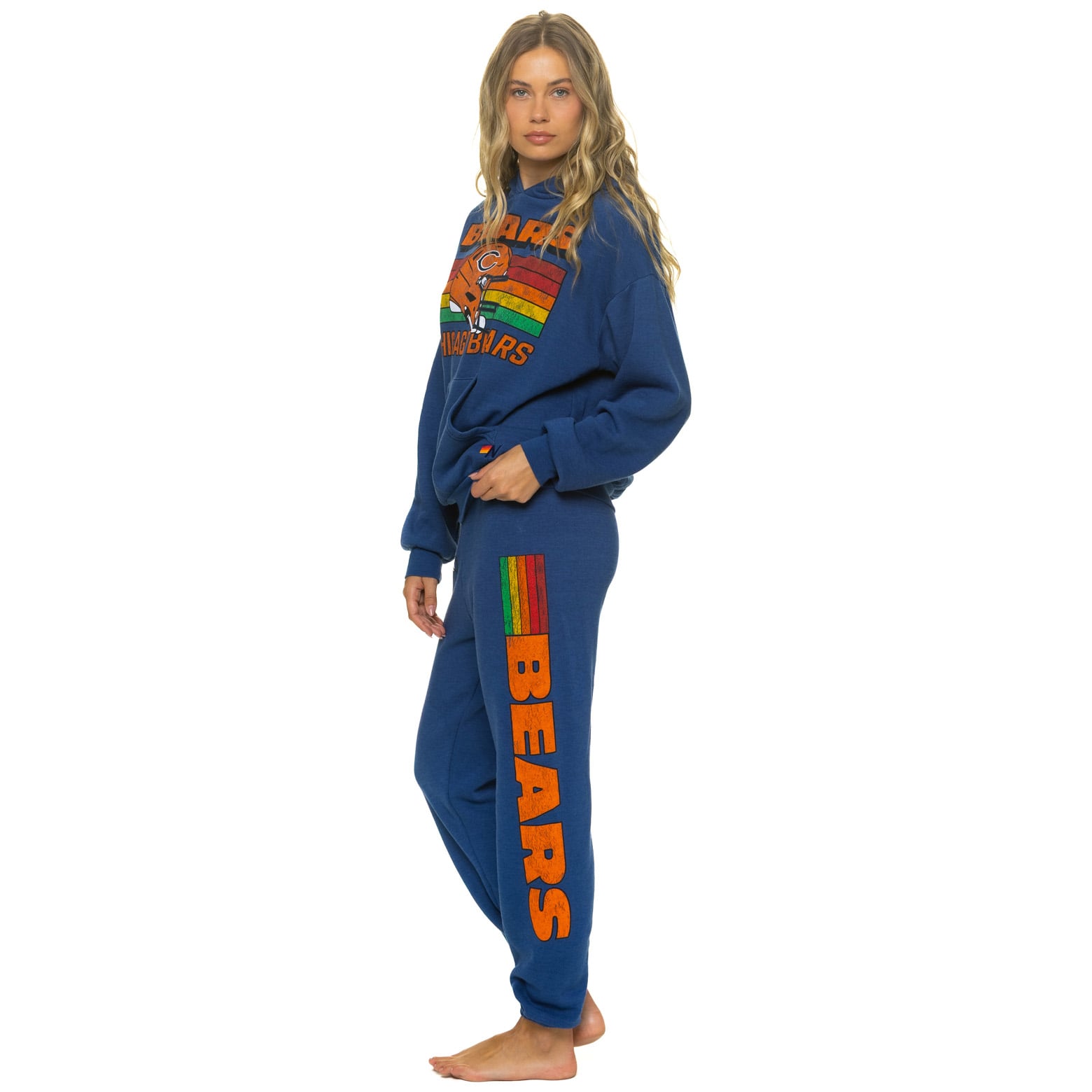 Pantalon de survêtement unisexe Aviator Nation Royal Chicago Bears en mélange trois matières