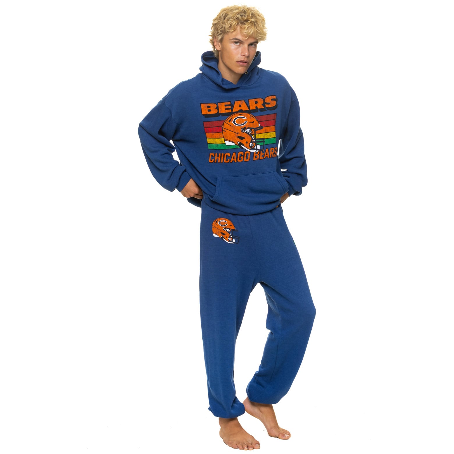 Pantalon de survêtement unisexe Aviator Nation Royal Chicago Bears en mélange trois matières