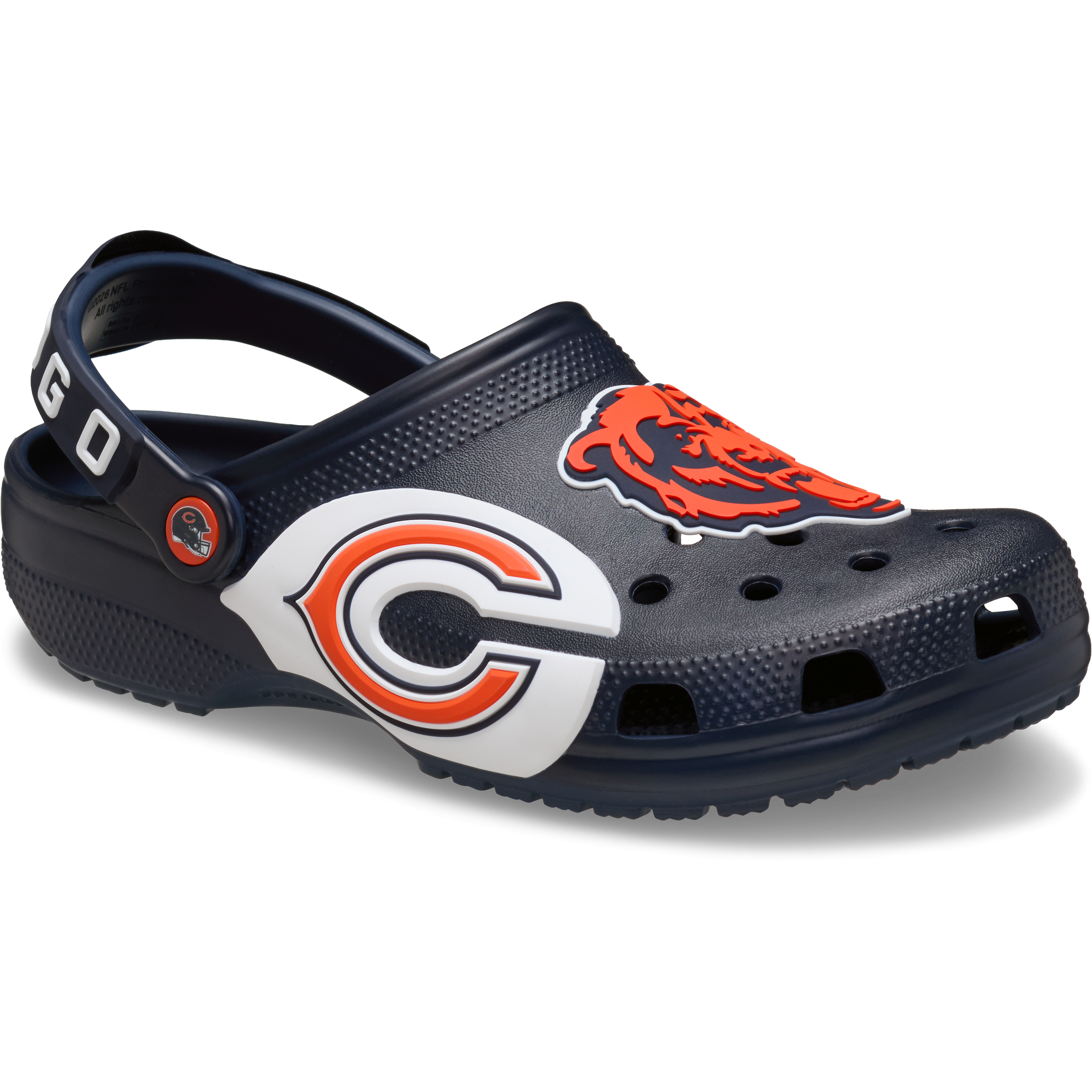 Unisex Crocs Navy Chicago Bears Classic Clog
