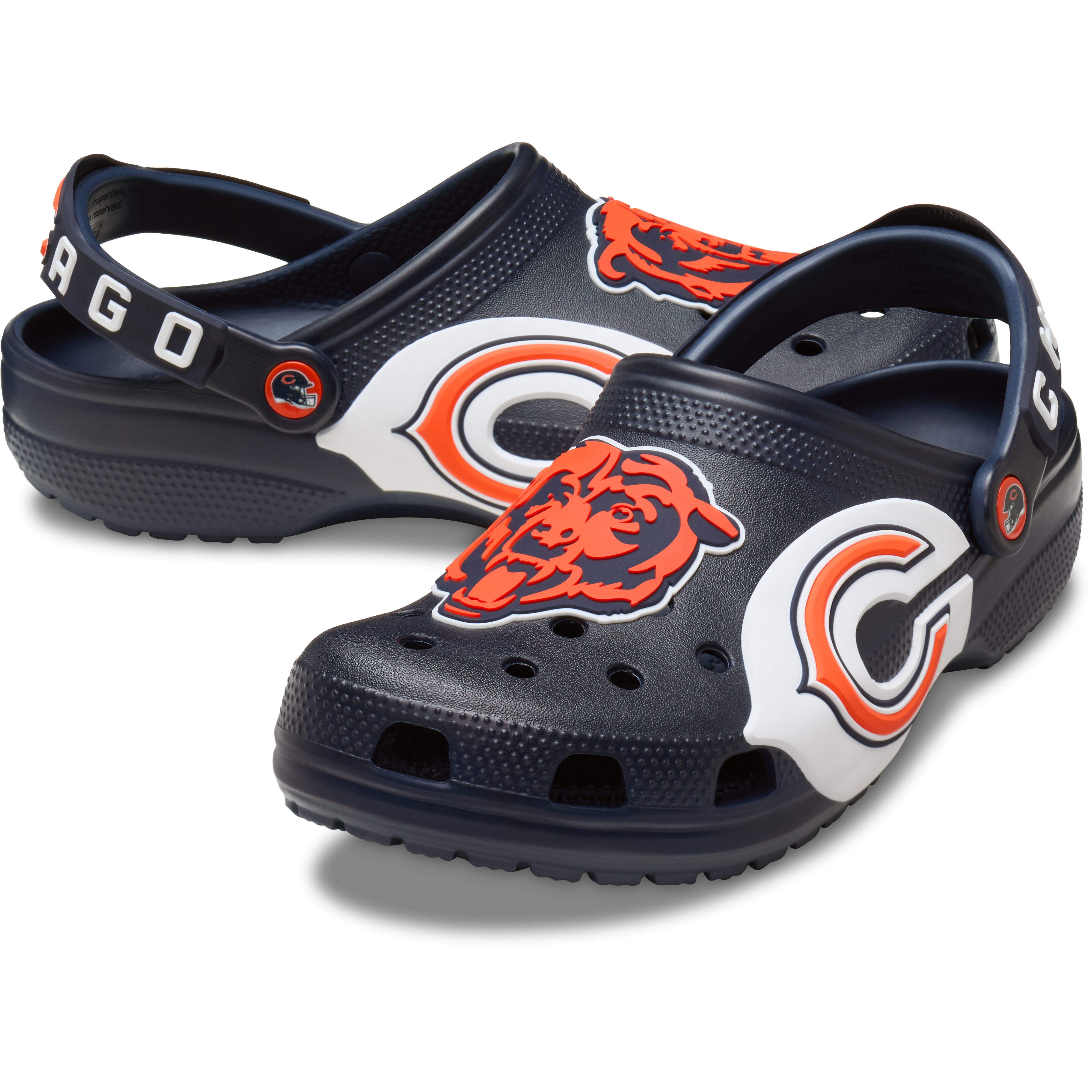Sabots classiques unisexes Crocs bleu marine Chicago Bears