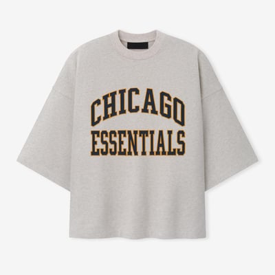 Chicago Bears Fear of God x NFL Unisex Merch T-Shirt - Oatmeal