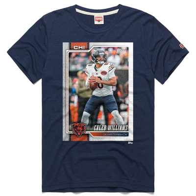 Caleb Williams Chicago Bears Homage Unisex NFL Topps Trading Card Tri-Blend T-Shirt - Navy