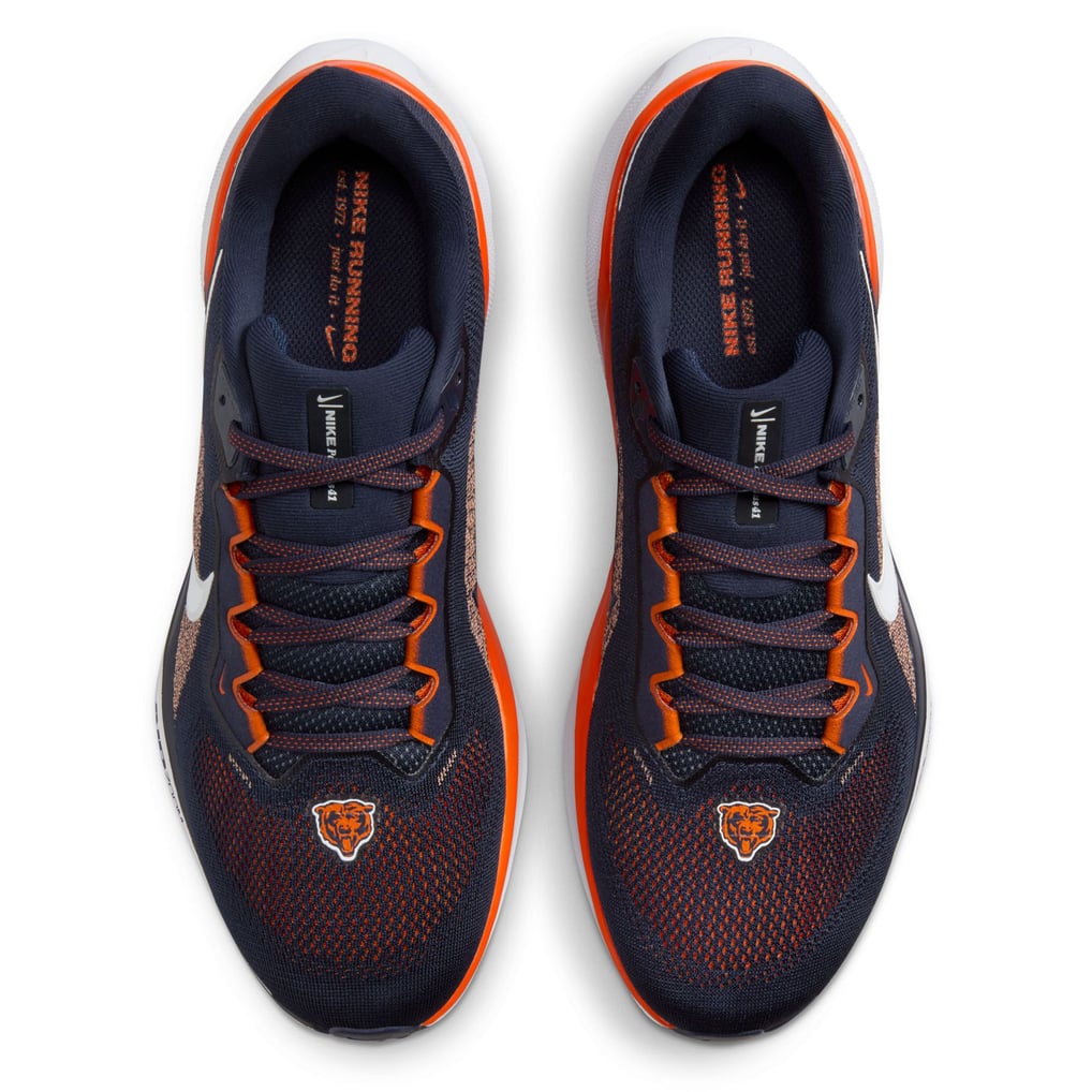 Chicago Bears Nike Running Shoes in Navy & Orange Unisex Chicago Bears Nike Navy Zoom Pegasus 41 Running Shoes main image 4