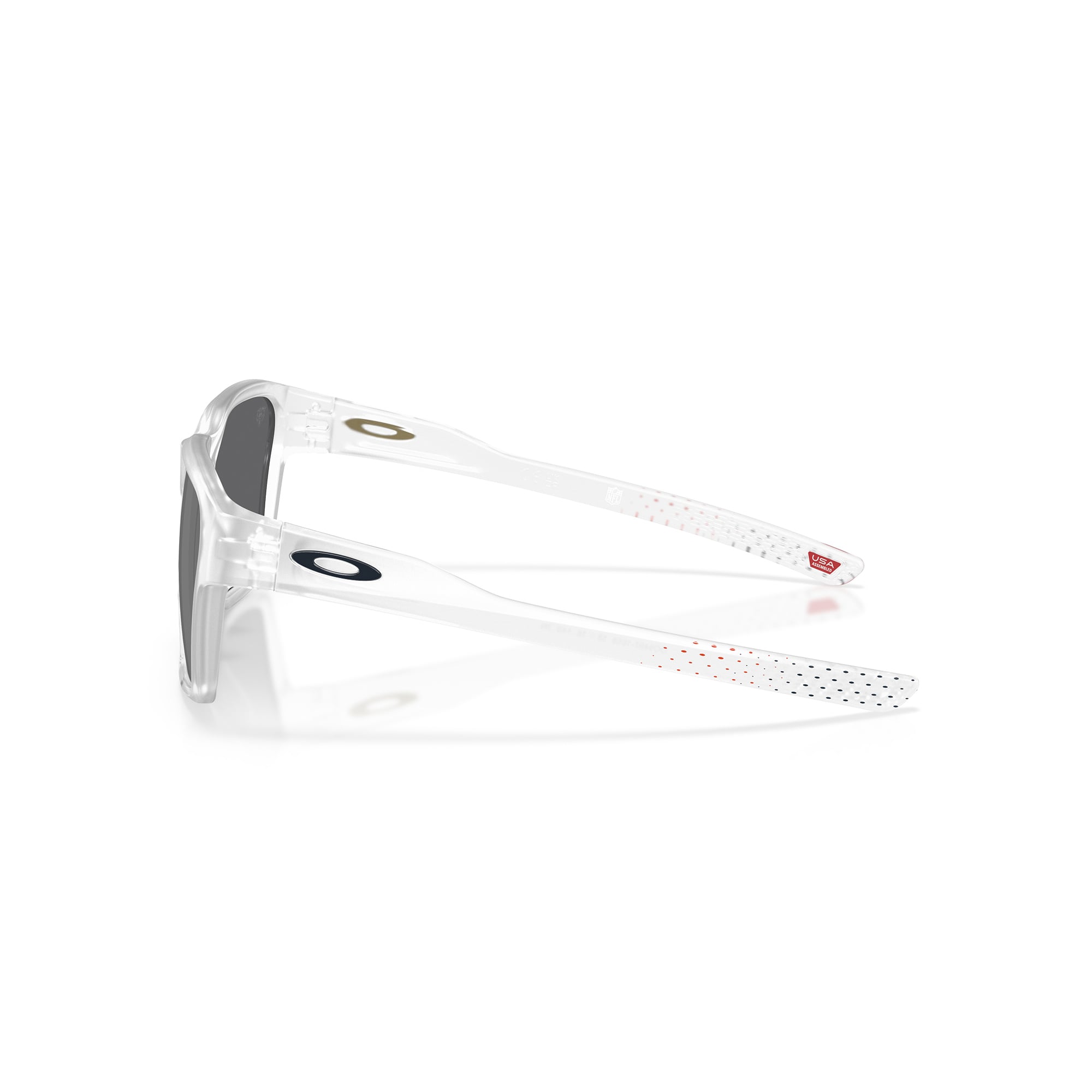 Unisex Oakley Chicago Bears Briza Matte Clear Sunglasses with Prizm Black Polarized Lenses