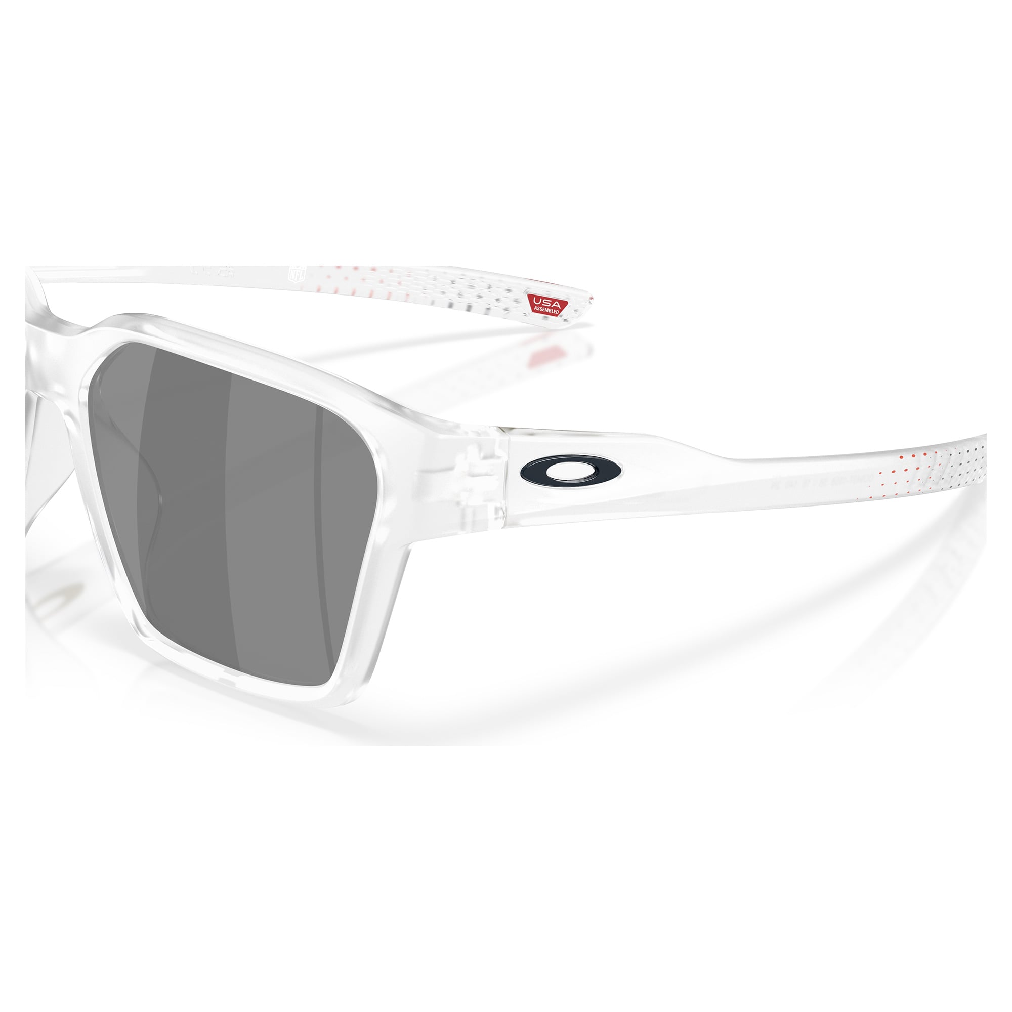 Unisex Oakley Chicago Bears Briza Matte Clear Sunglasses with Prizm Black Polarized Lenses
