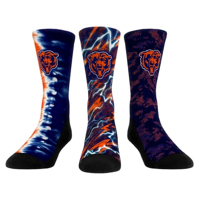Chicago Bears Rock Em Unisex Team Tones Three-Pack Crew Socks