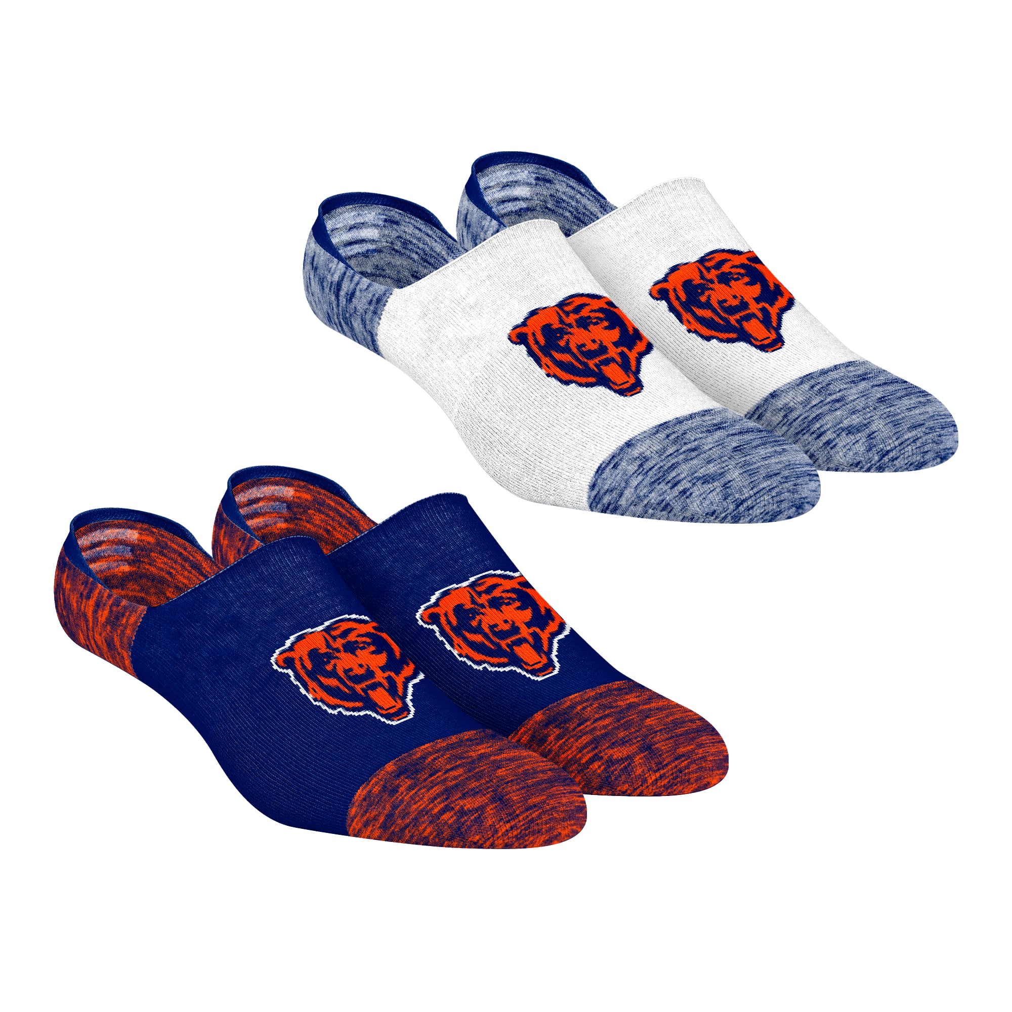 Chaussettes invisibles unisexes Rock Em Chicago Bears, lot de deux