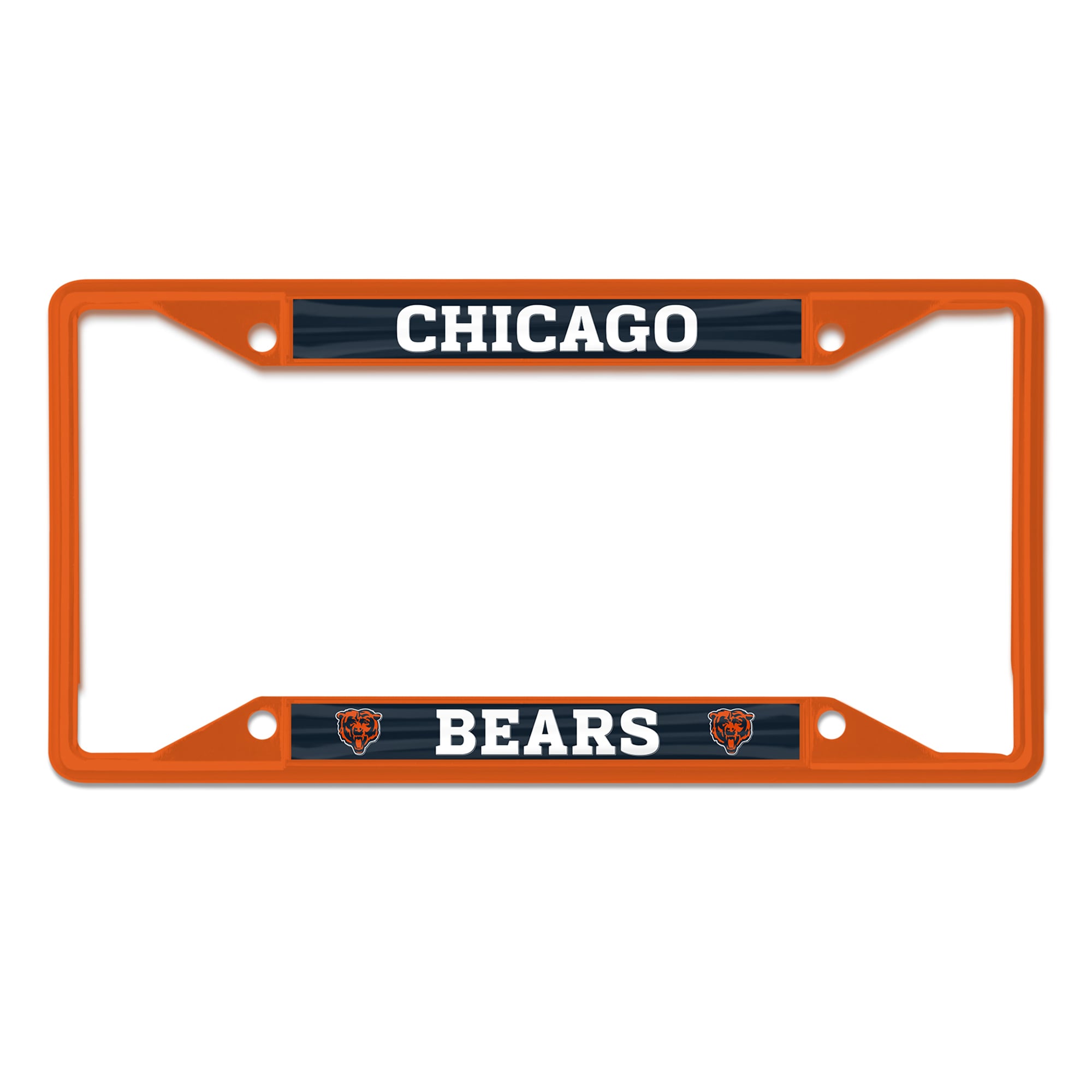 Cadre de plaque d'immatriculation en métal WinCraft Chicago Bears