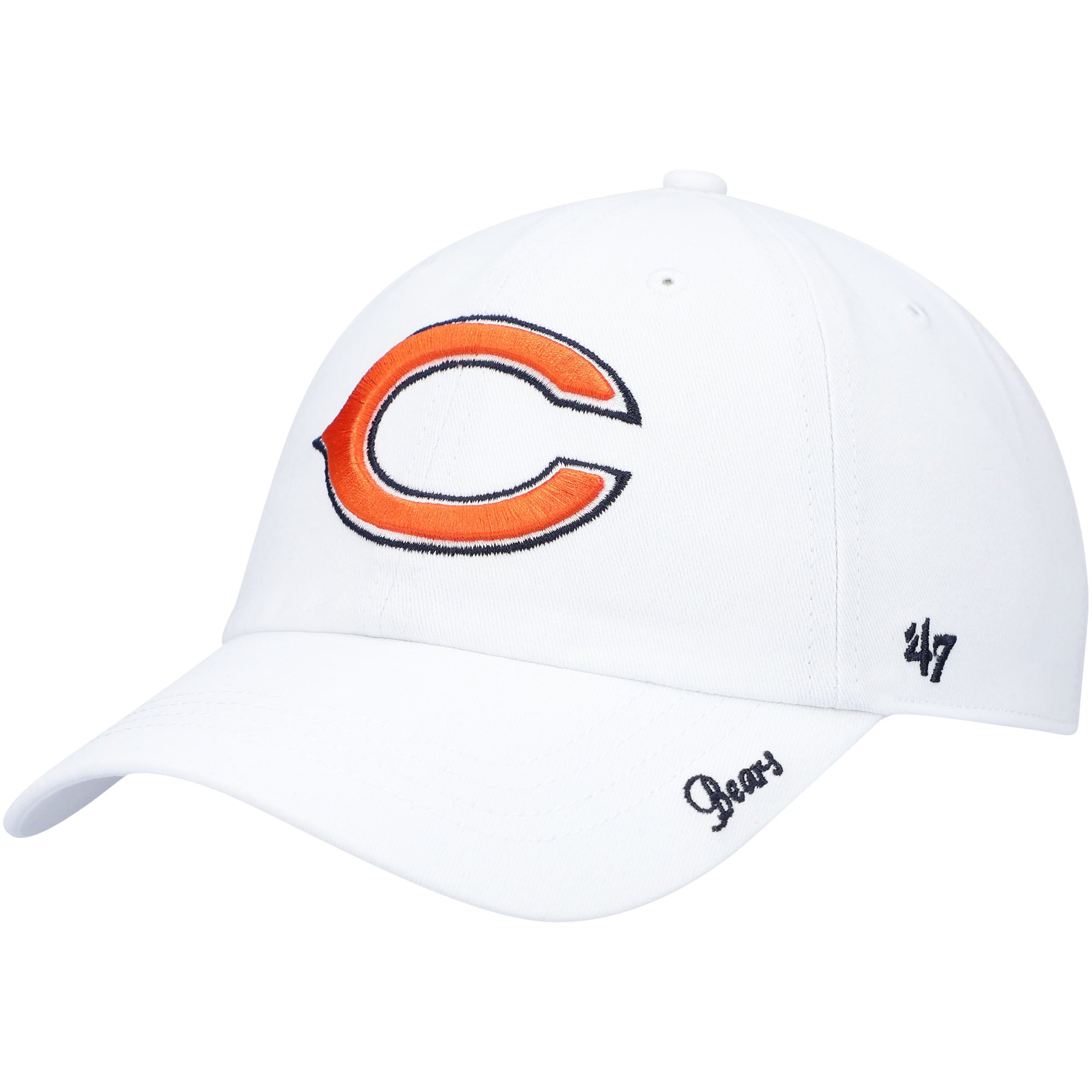 Women's '47 White Chicago Bears Miata Clean Up Logo Adjustable Hat