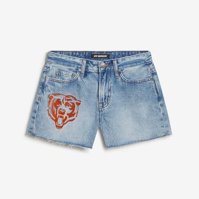 Chicago Bears Off Season Women's Denim Short Shorts - Blue