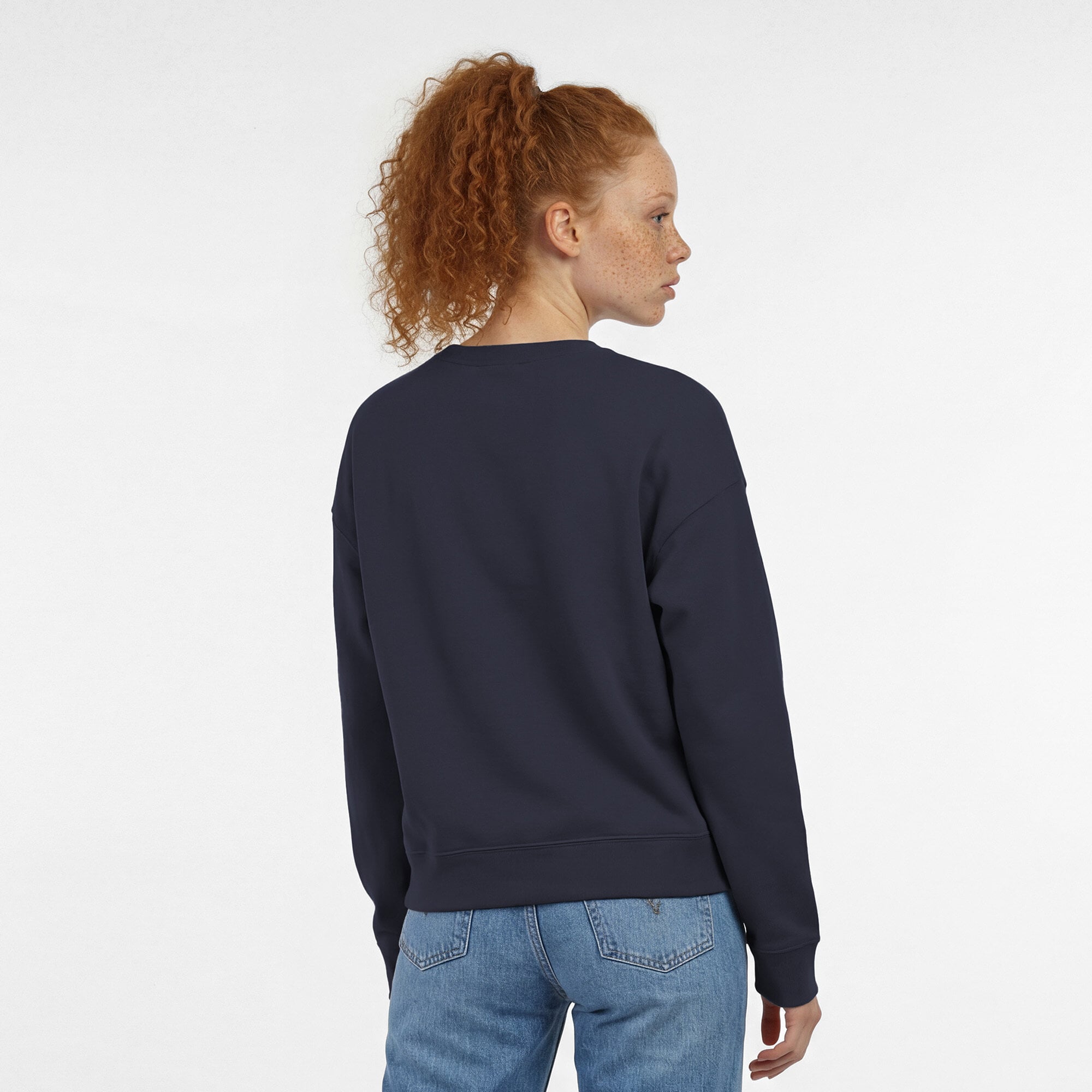 Women's Champion Navy Chicago Bears Heart & Soul Powerblend Sweatshirt