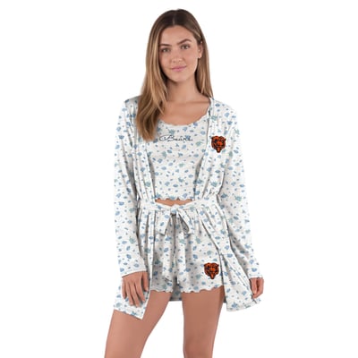  Chicago Bears Concepts Sport Women's Cora Hacci Knit Sleep Set - Heather Gray/Blue