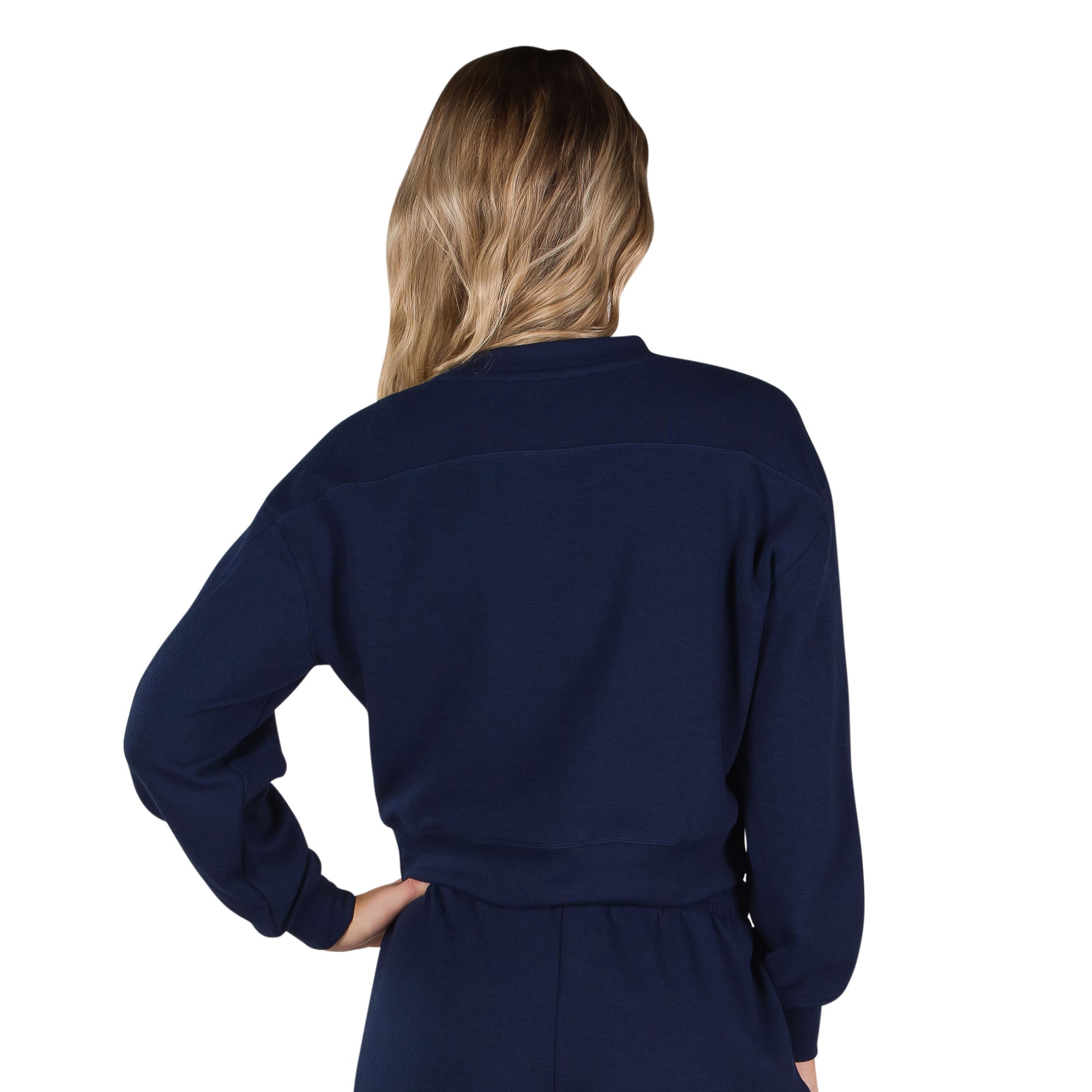 Haut court de détente à manches longues Kingston des Chicago Bears Concepts Sport pour femme, bleu marine