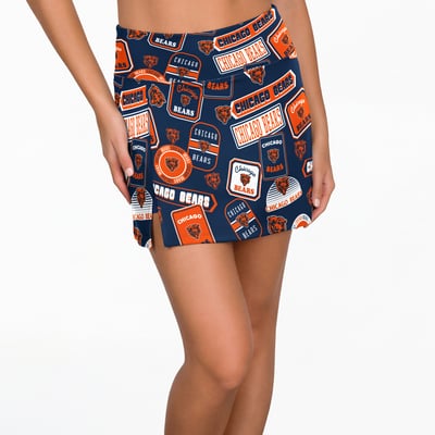 Chicago Bears Concepts Sport Women's Plus Size Grady Allover Print Sleep Skort - Navy