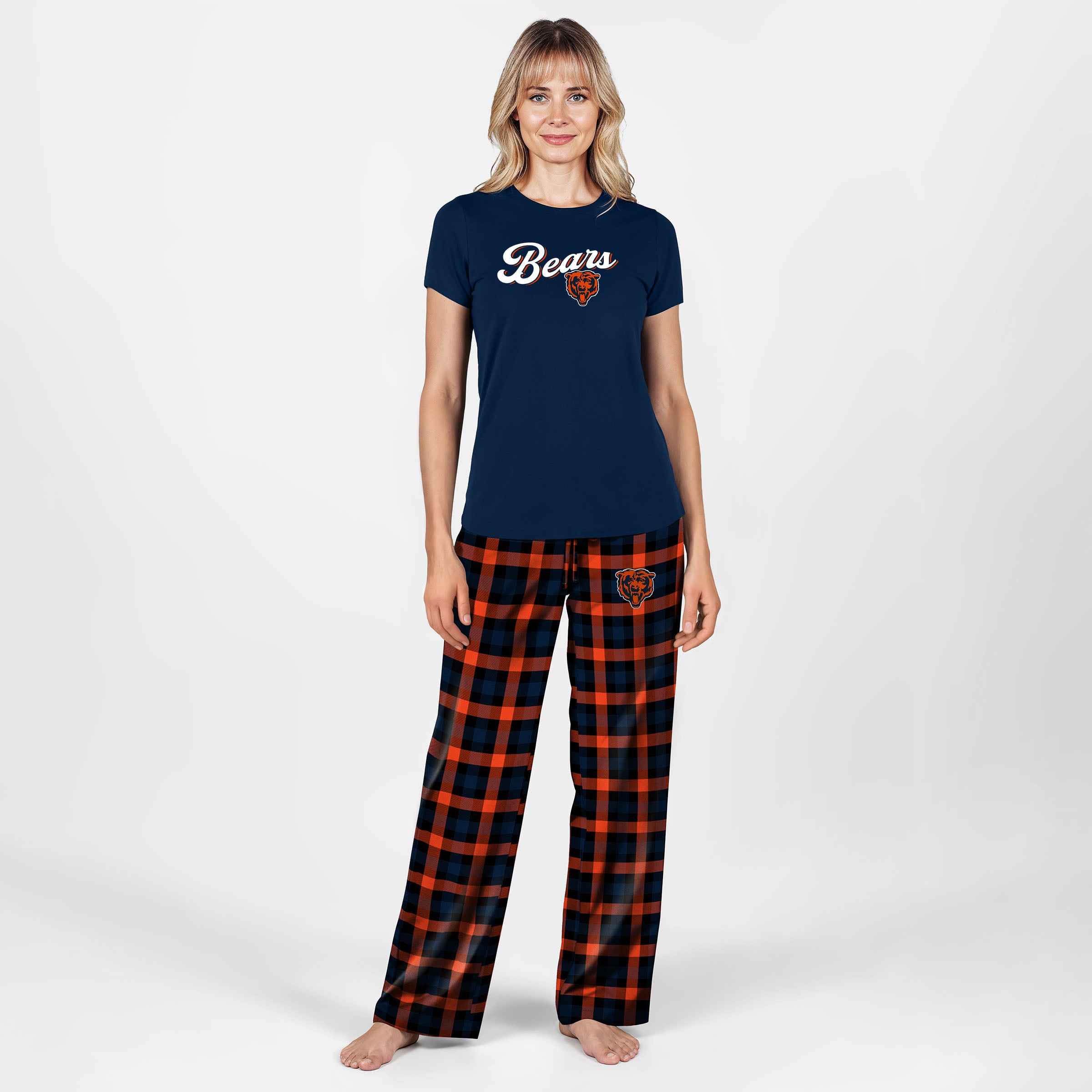Ensemble de nuit Highland grande taille Chicago Bears bleu marine Concepts Sport pour femmes