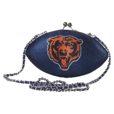 Chicago Bears Cuce Women's Team Color Crystal Football Purse