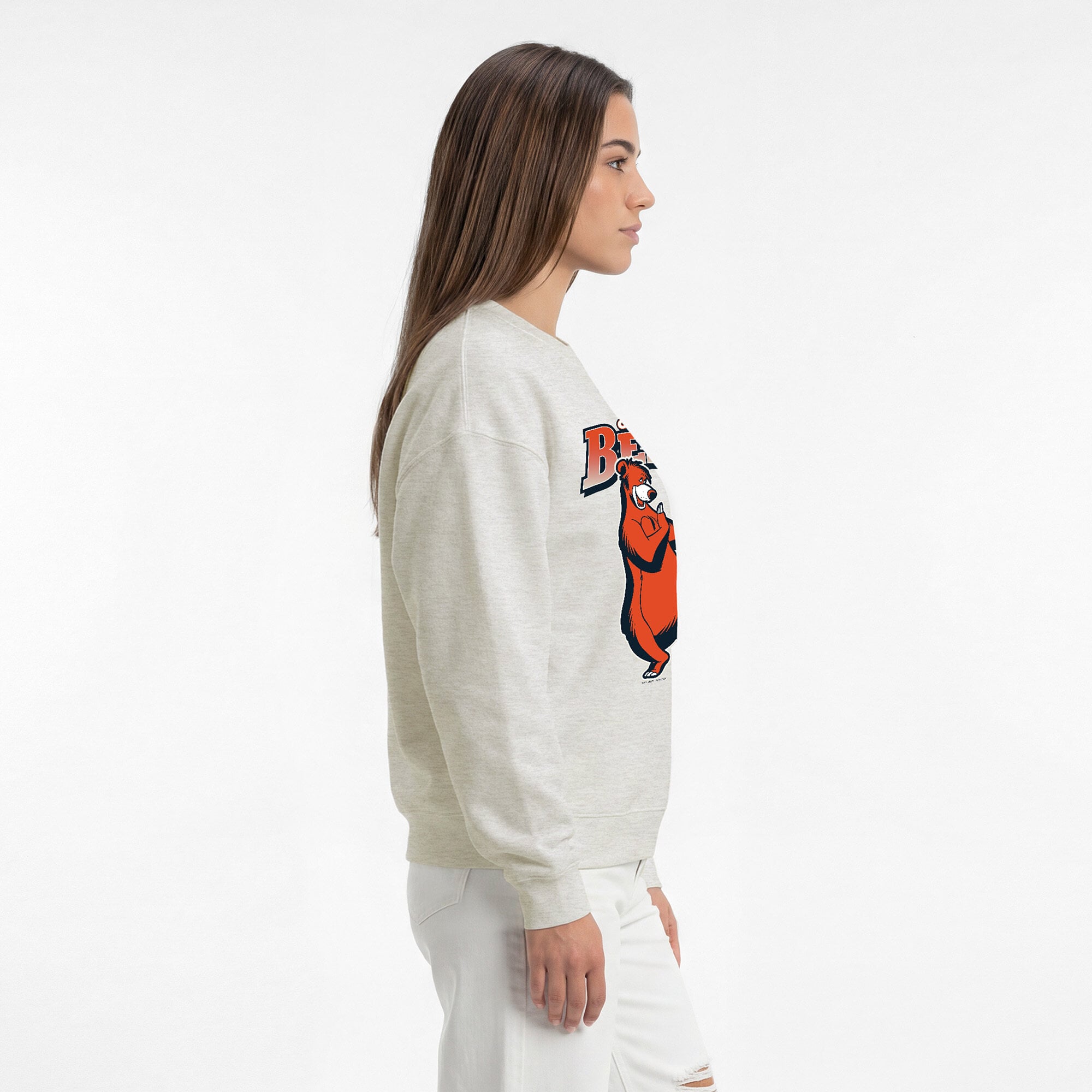 Sweat-shirt polaire Disney x Champion Chicago Bears All-Star pour femme, couleur avoine
