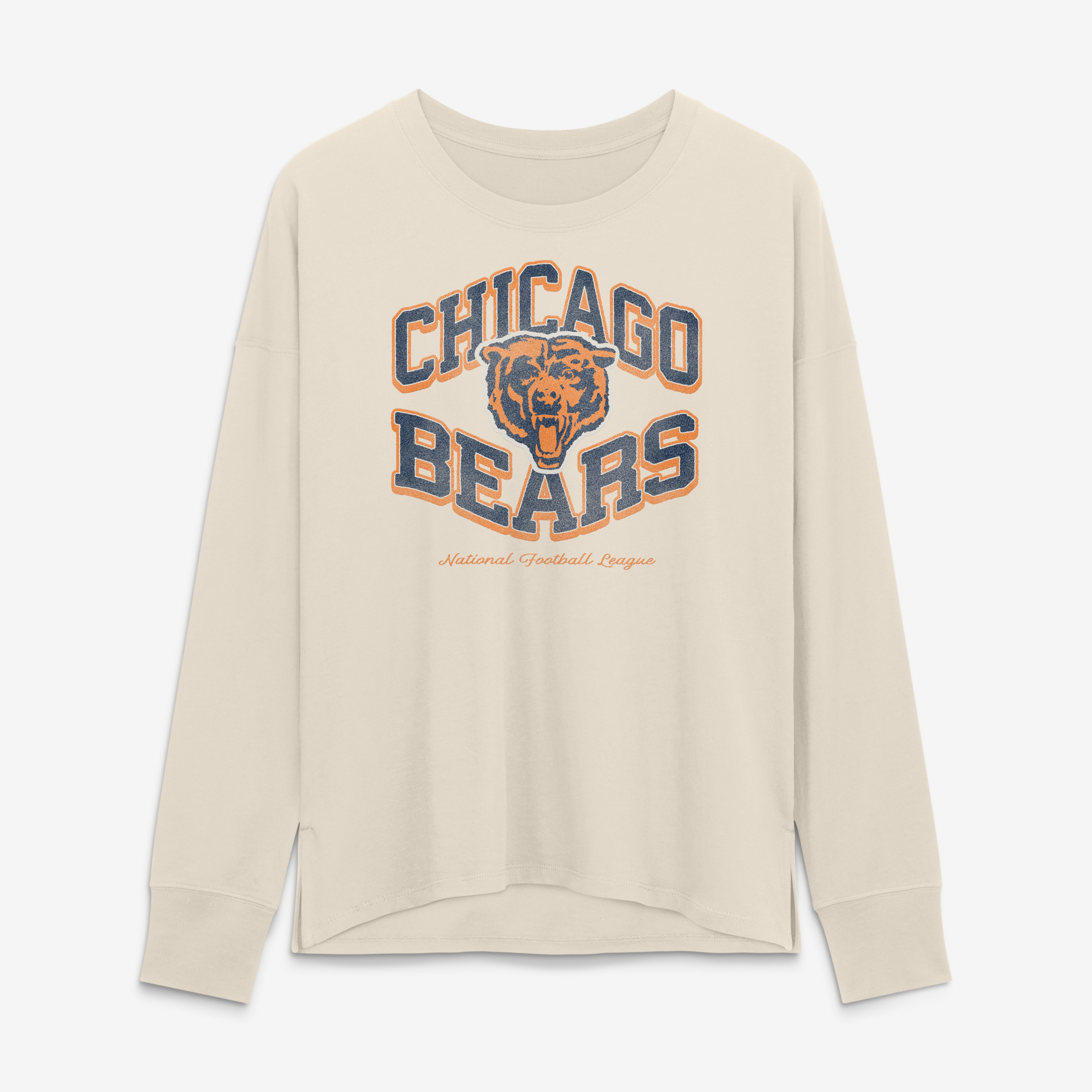 T-shirt à manches longues Fanatics Cream Chicago Bears Heritage Legacy pour femmes