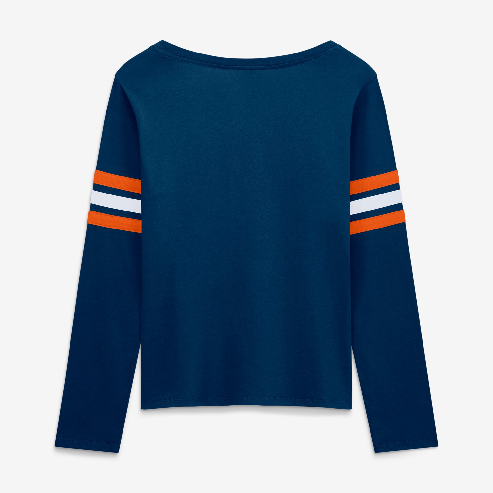 Women's Fanatics Navy Chicago Bears Team First Coverage Scheme Lace-Up Long Sleeve T-Shirt