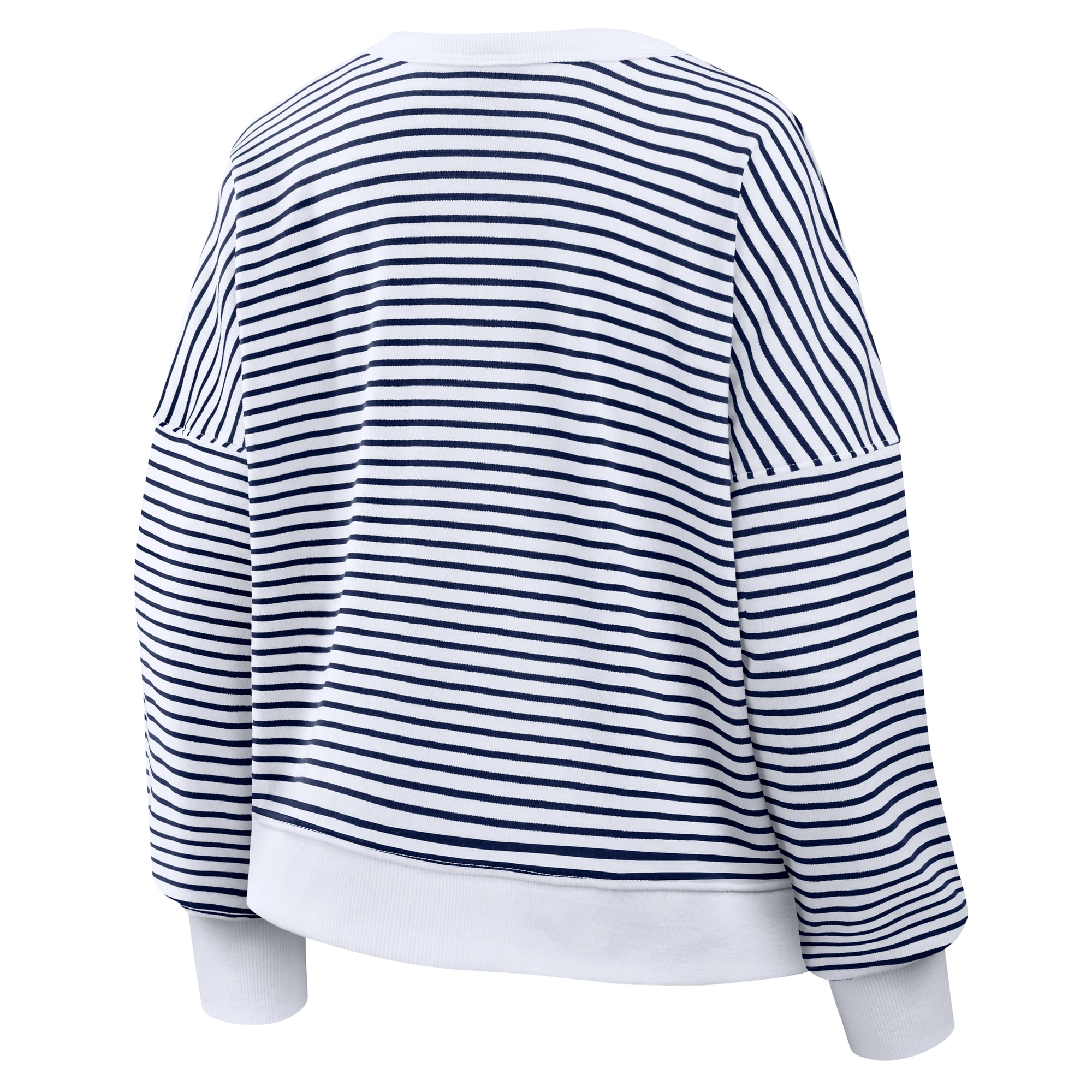 Sweat-shirt oversize rayé blanc/marine Chicago Bears pour femme (Fanatics)