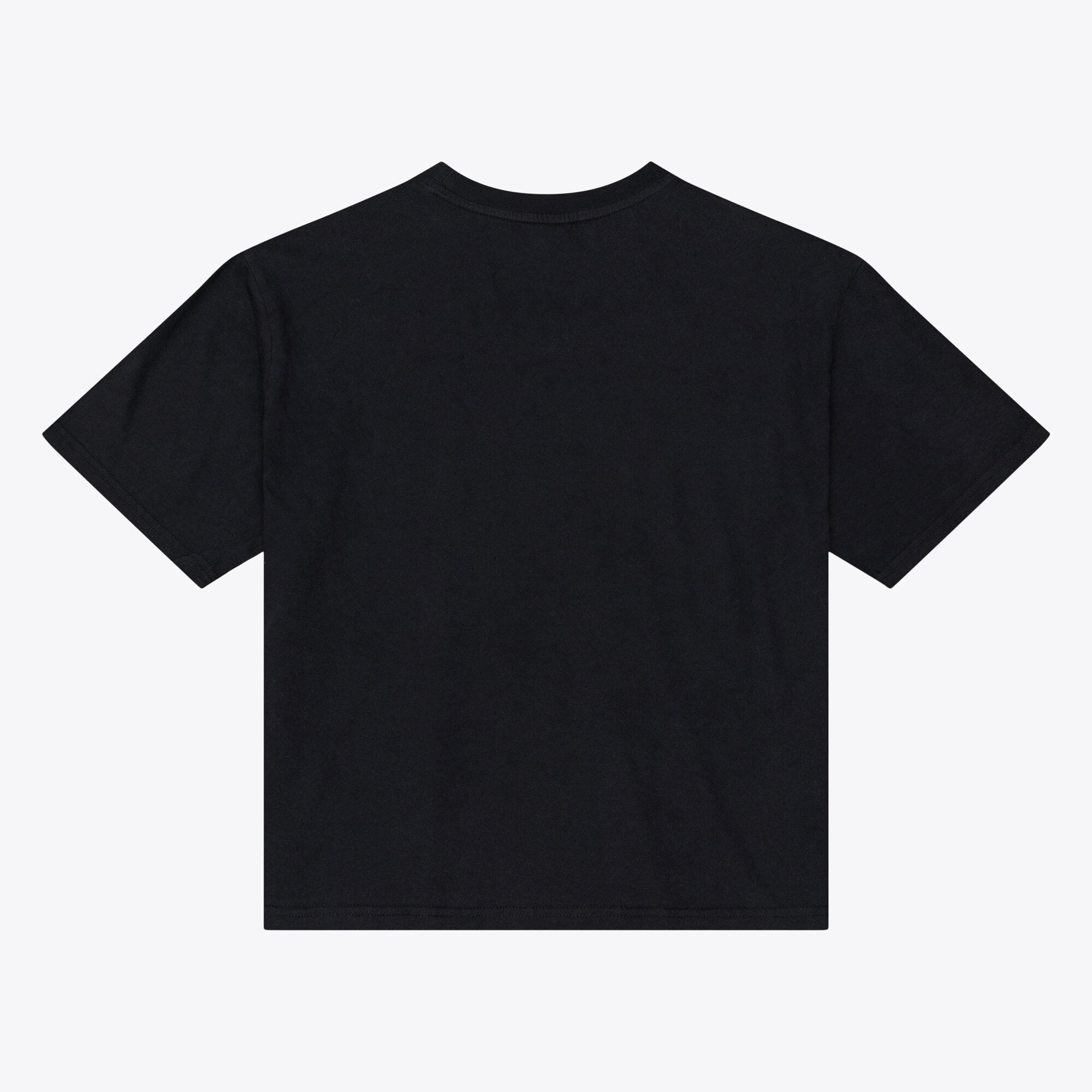 Women's Mitchell & Ness Black Chicago Bears Core Essentials Micro Logo Boxy Crop T-Shirt