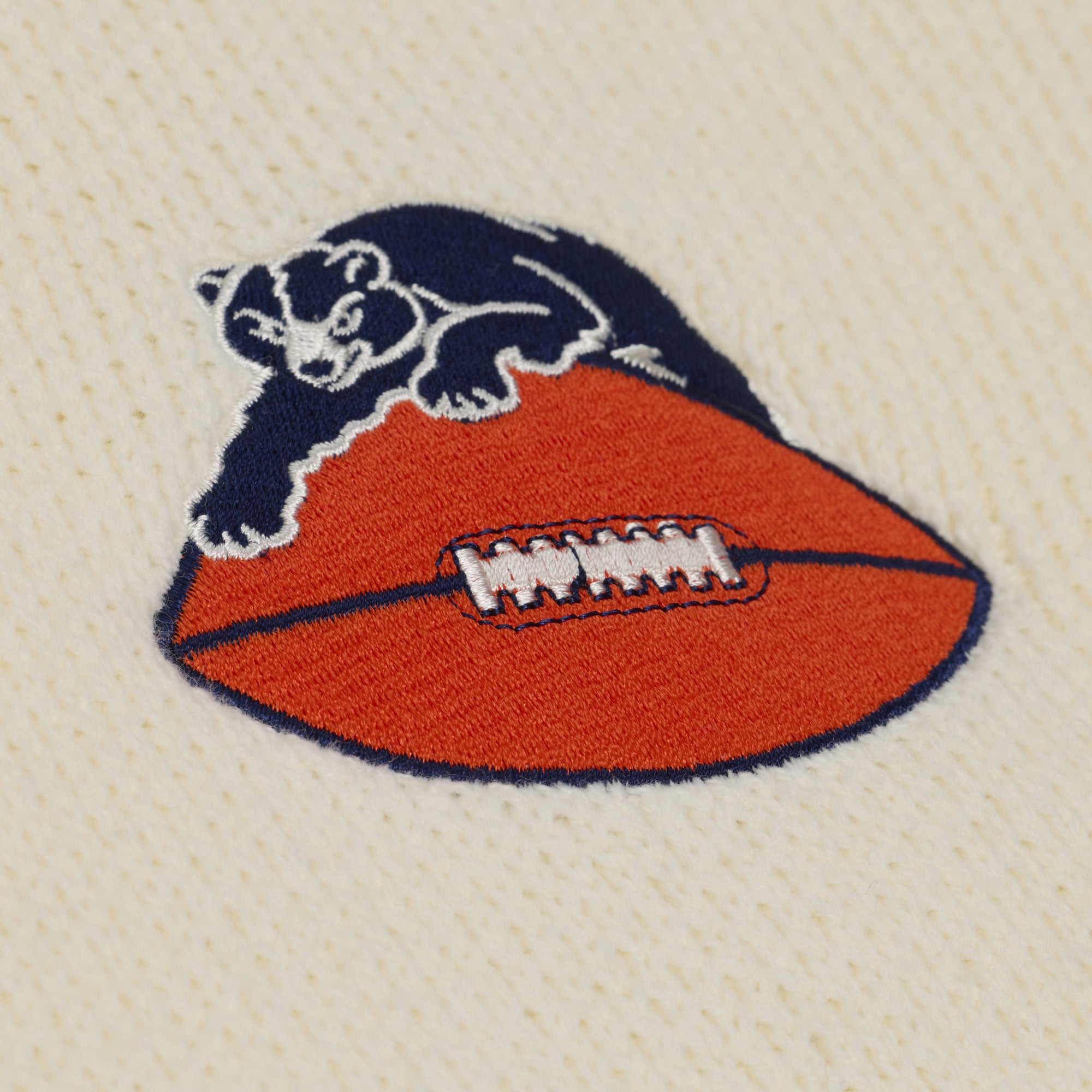 Women's Mitchell & Ness Cream Chicago Bears Retro Roots V-Neck Sweater Vest