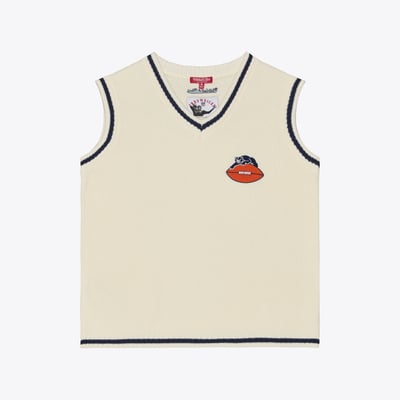 Chicago Bears Mitchell & Ness Women's Retro Roots V-Neck Sweater Vest - Cream