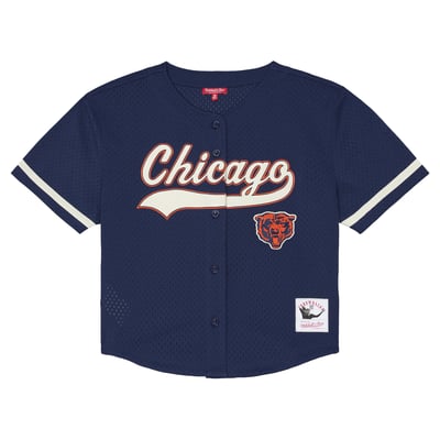 Chicago Bears Mitchell & Ness Women's Plus Size Retro Roots Baseball Jersey - Navy