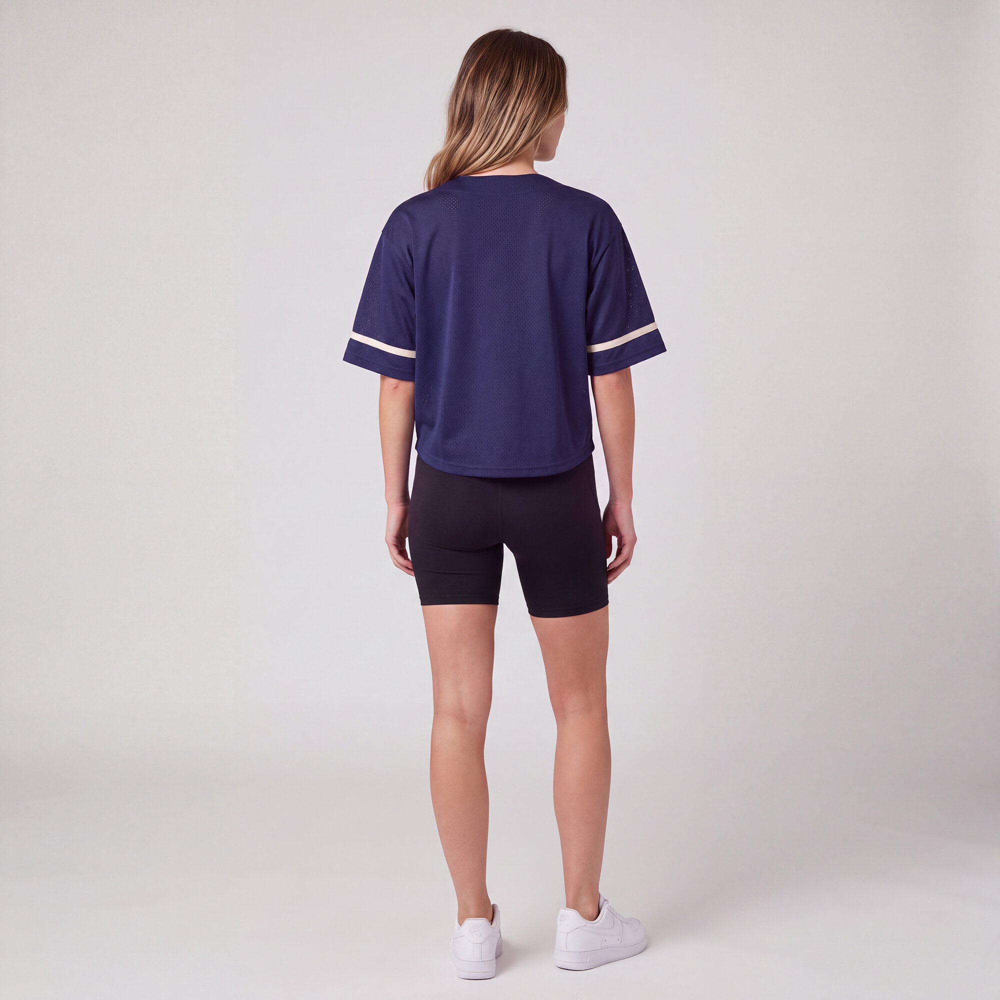 Women's Mitchell & Ness Navy Chicago Bears Retro Roots Baseball Jersey