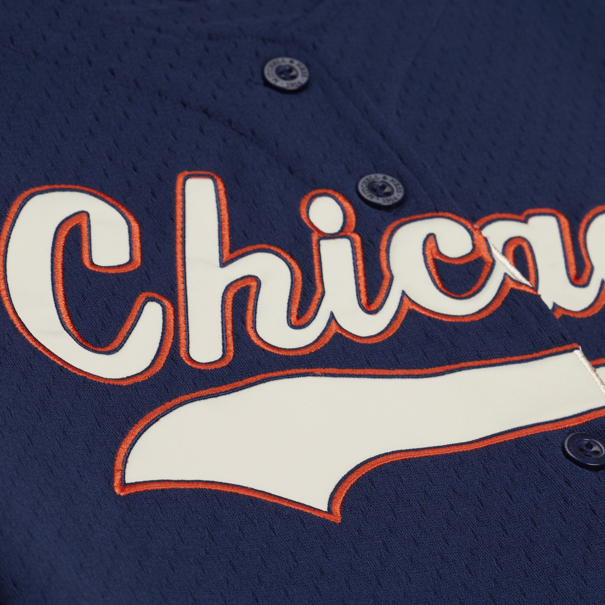 Women's Mitchell & Ness Navy Chicago Bears Retro Roots Baseball Jersey