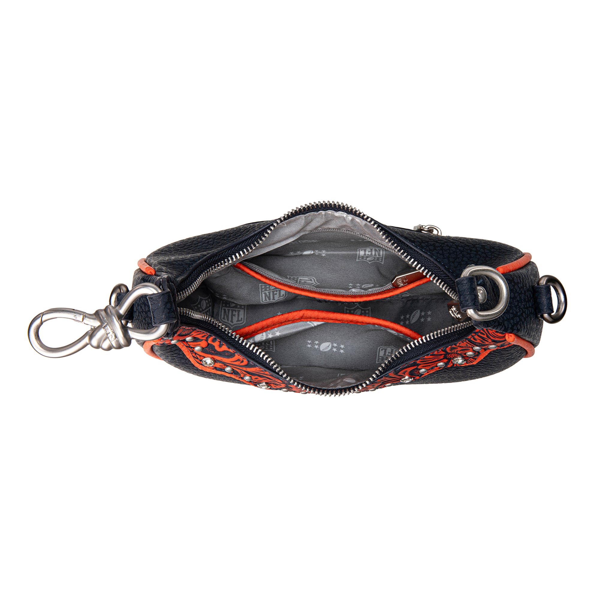 Sac à bandoulière croissant Montana West Chicago Bears pour femmes
