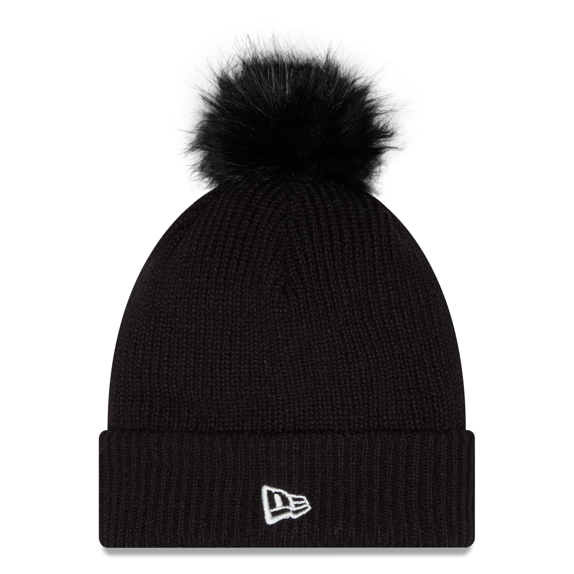 Bonnet à revers New Era noir pour femme, Chicago Bears 2026 Salute To Service, avec pompon