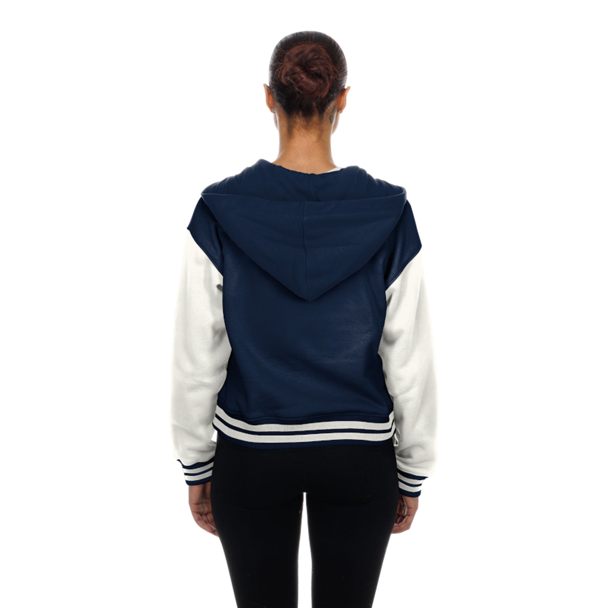 Women's New Era Chicago Bears Navy Throwback Full-Snap Hooded Jacket