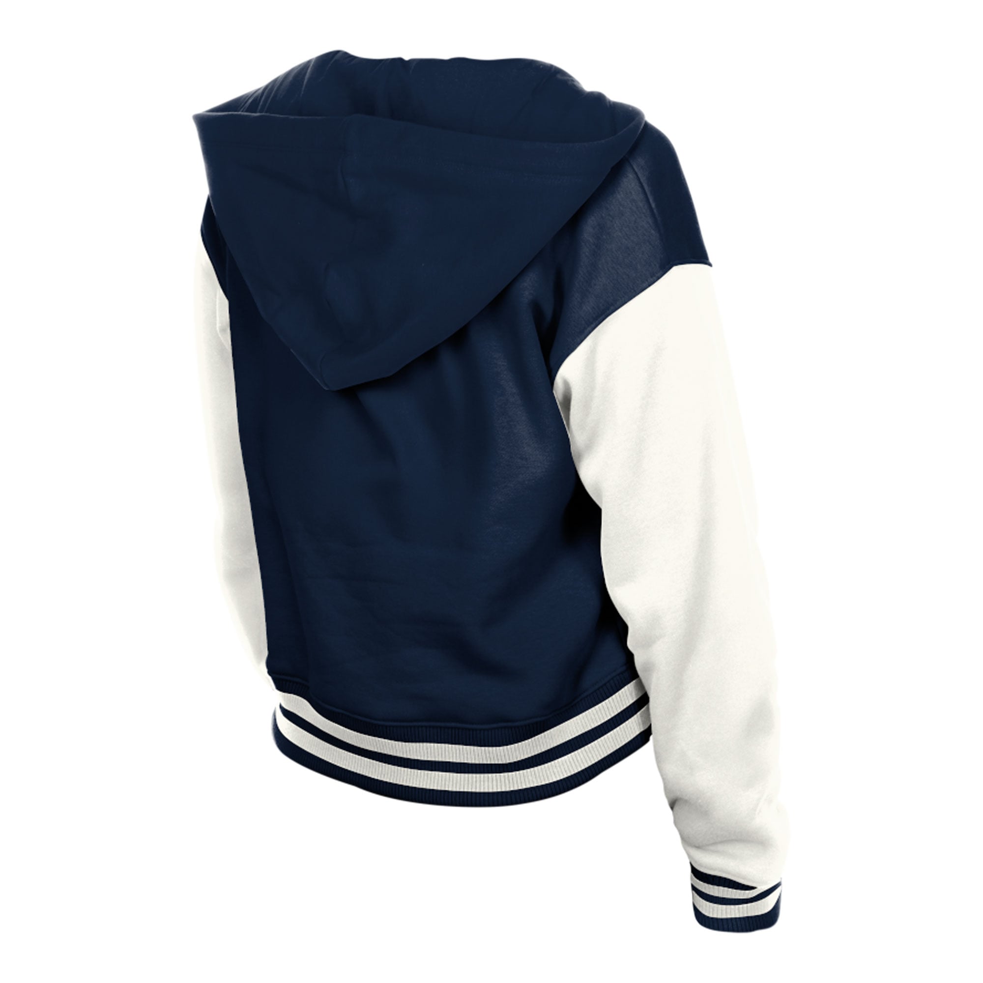 Women's New Era Chicago Bears Navy Throwback Full-Snap Hooded Jacket