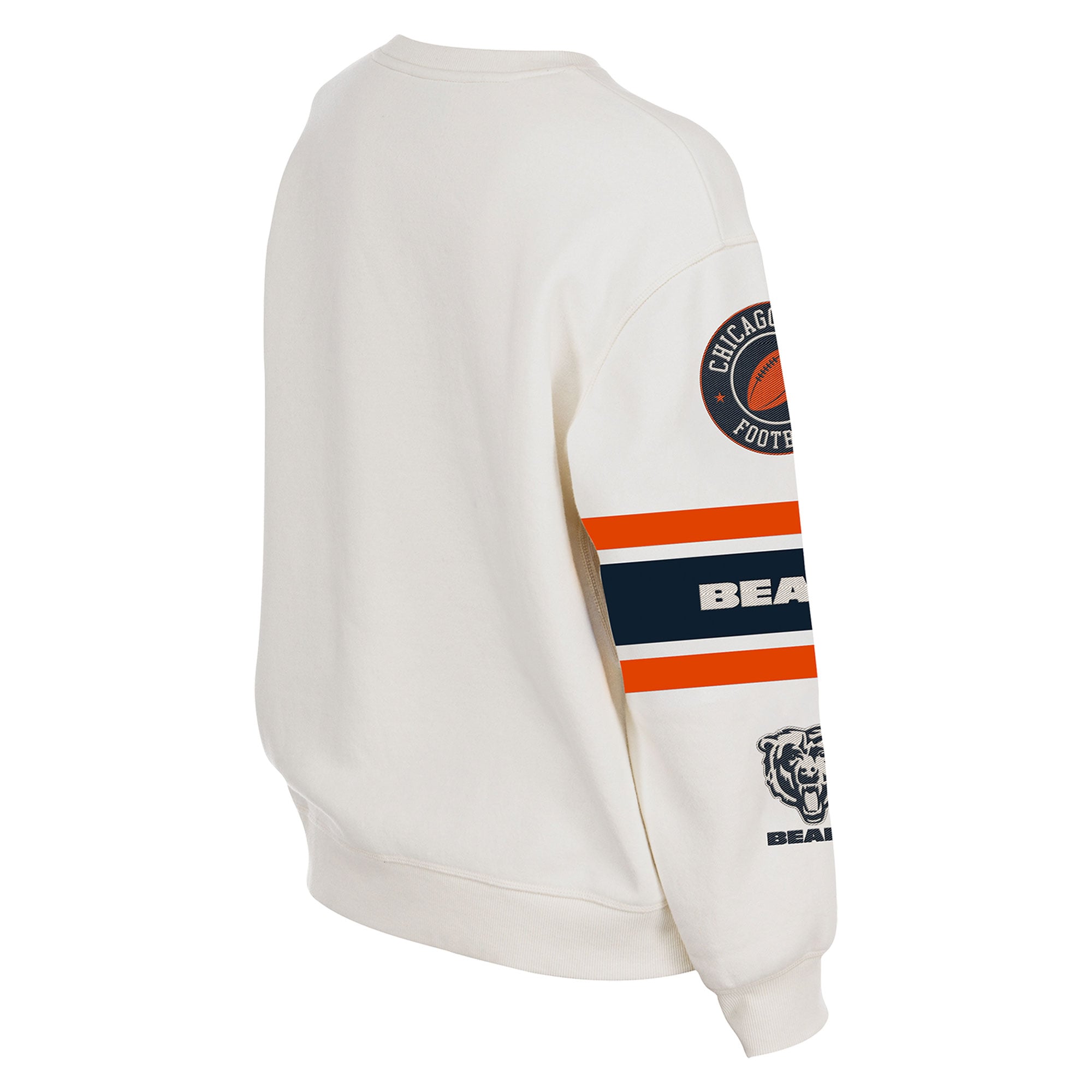 Sweat-shirt à col rond New Era crème Chicago Bears pour femme