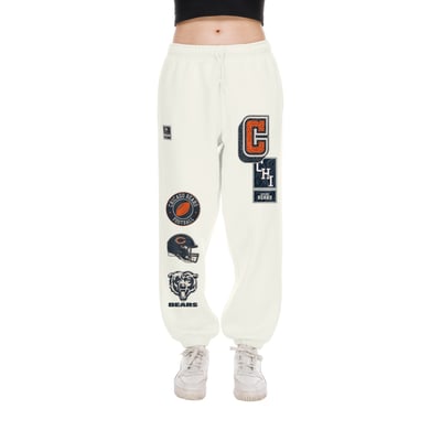  Chicago Bears New Era Women's Academic Sweatpants - Cream