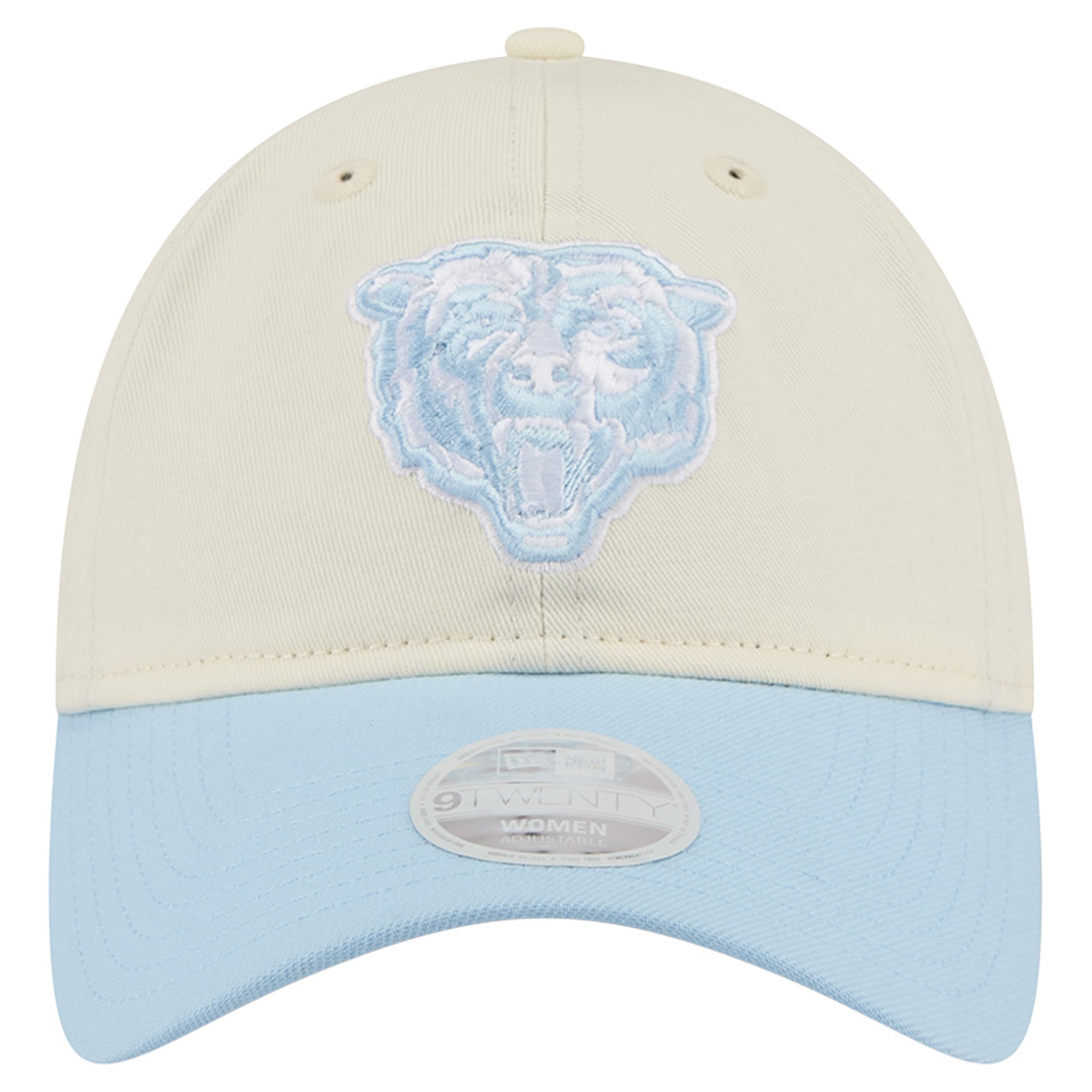Women's New Era Cream/Coastal Blue Chicago Bears 9TWENTY Adjustable Hat