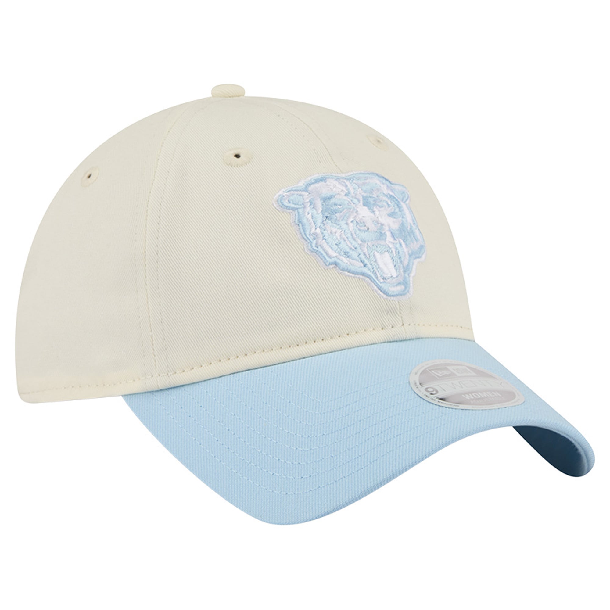Women's New Era Cream/Coastal Blue Chicago Bears 9TWENTY Adjustable Hat