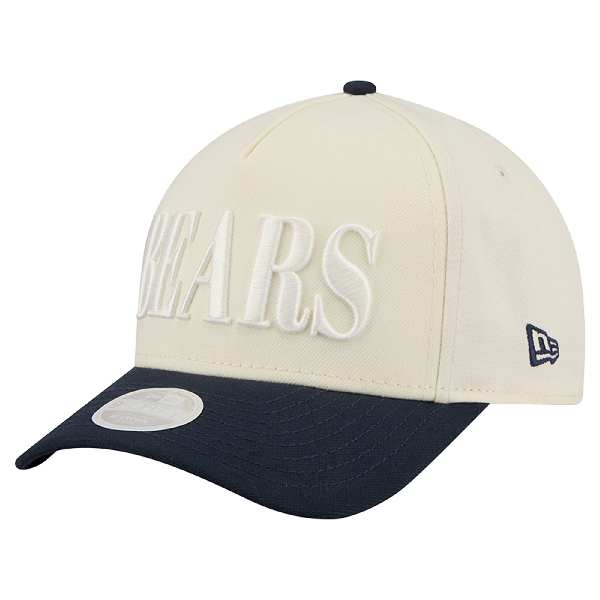 Women's New Era Cream/Navy Chicago Bears Tonal A-Frame 9FORTY Adjustable Hat