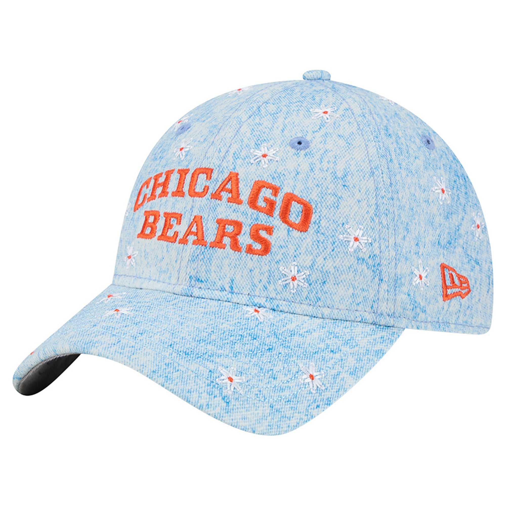 Women's New Era Denim Chicago Bears Daisy 9TWENTY Adjustable Hat