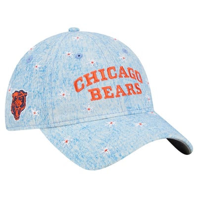  Chicago Bears New Era Women's Daisy 9TWENTY Adjustable Hat - Denim