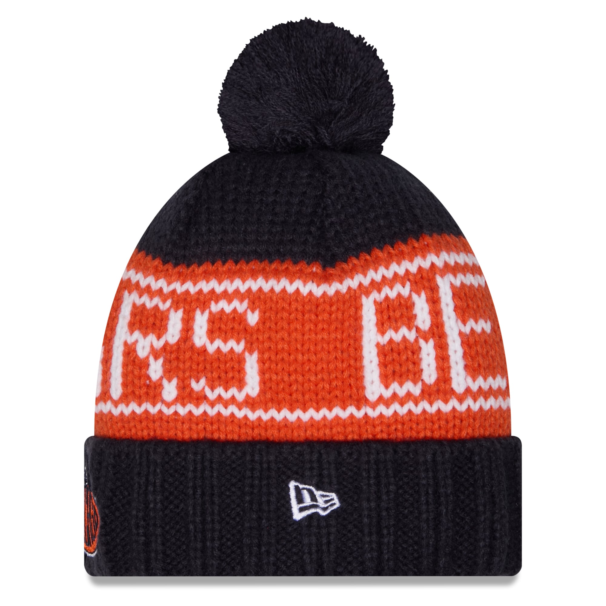 Women's New Era Navy Chicago Bears 2026 Rivalries Collection Cuffed Knit Hat with Pom